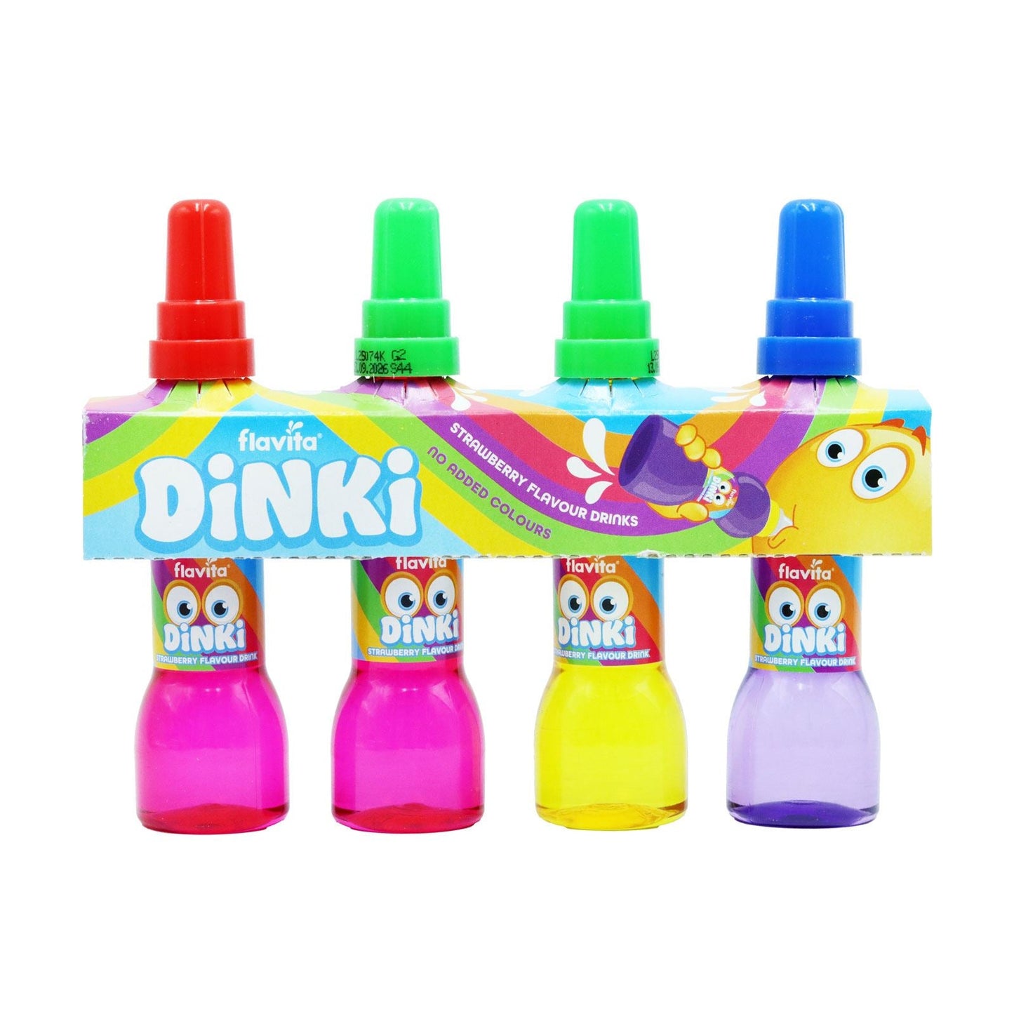 Flavita Dinki Strawberry Flavour Soft Drink Refreshing & Fruity 4 Pack (Box of 20) 240ml