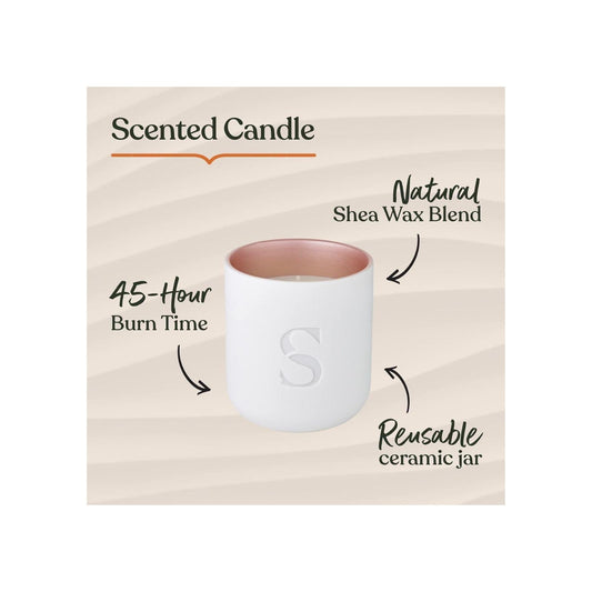 Sanctuary Spa Lily and Rose Scented Candle Natural Shea Wax 260g