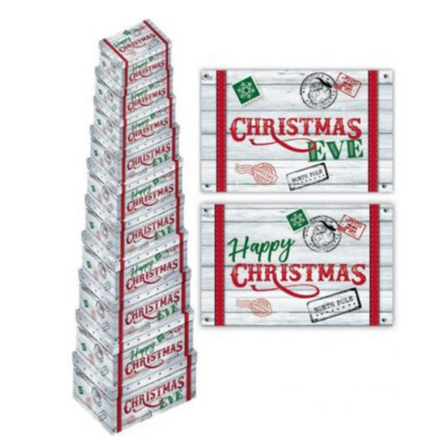 10Pc Oblong Crate Gift Box XMAS