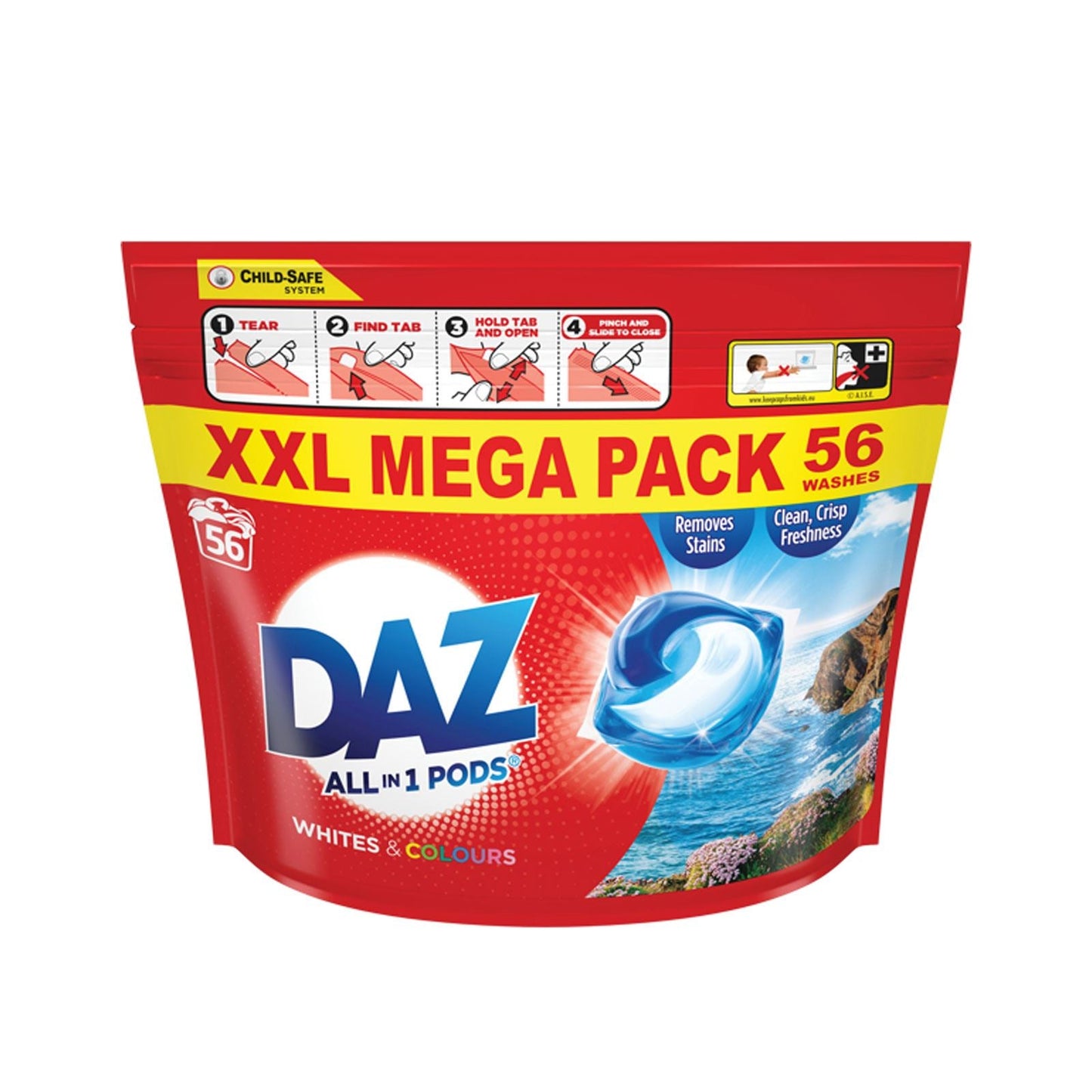 DAZ All-in-1 PODs Washing Liquid Capsules, 56Washes