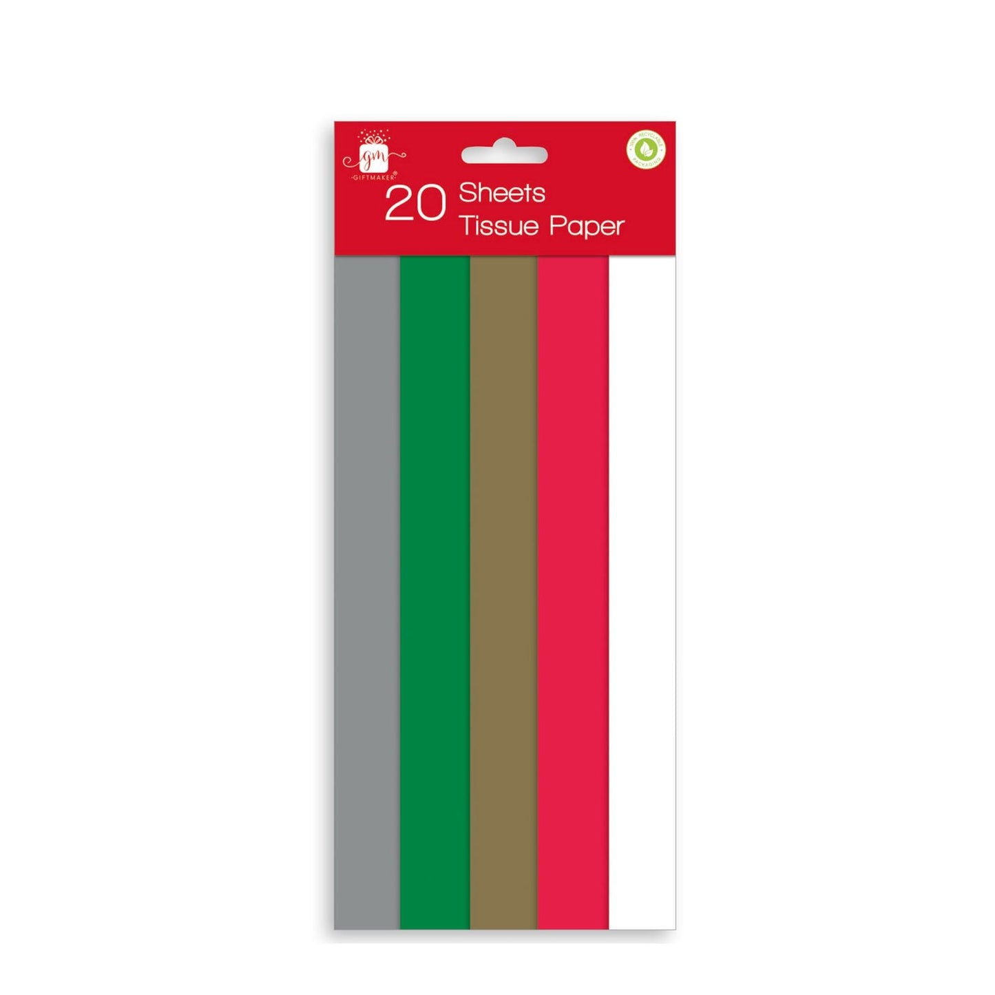 Xmas Tissue Paper Assorted Colours 20 Sheets