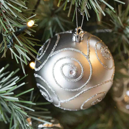 Portland Fir 8ft Decorated Christmas Tree - Winter Wonderland