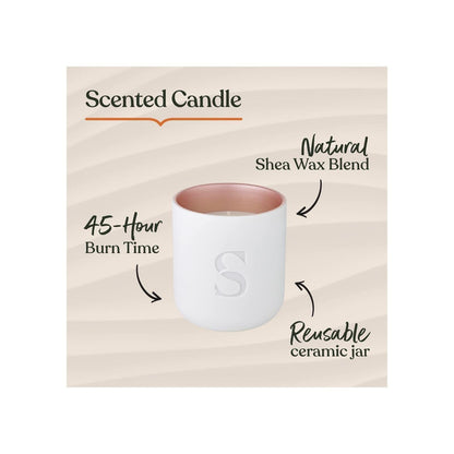 Sanctuary Spa Lily and Rose Scented Candle Natural Shea Wax 260g