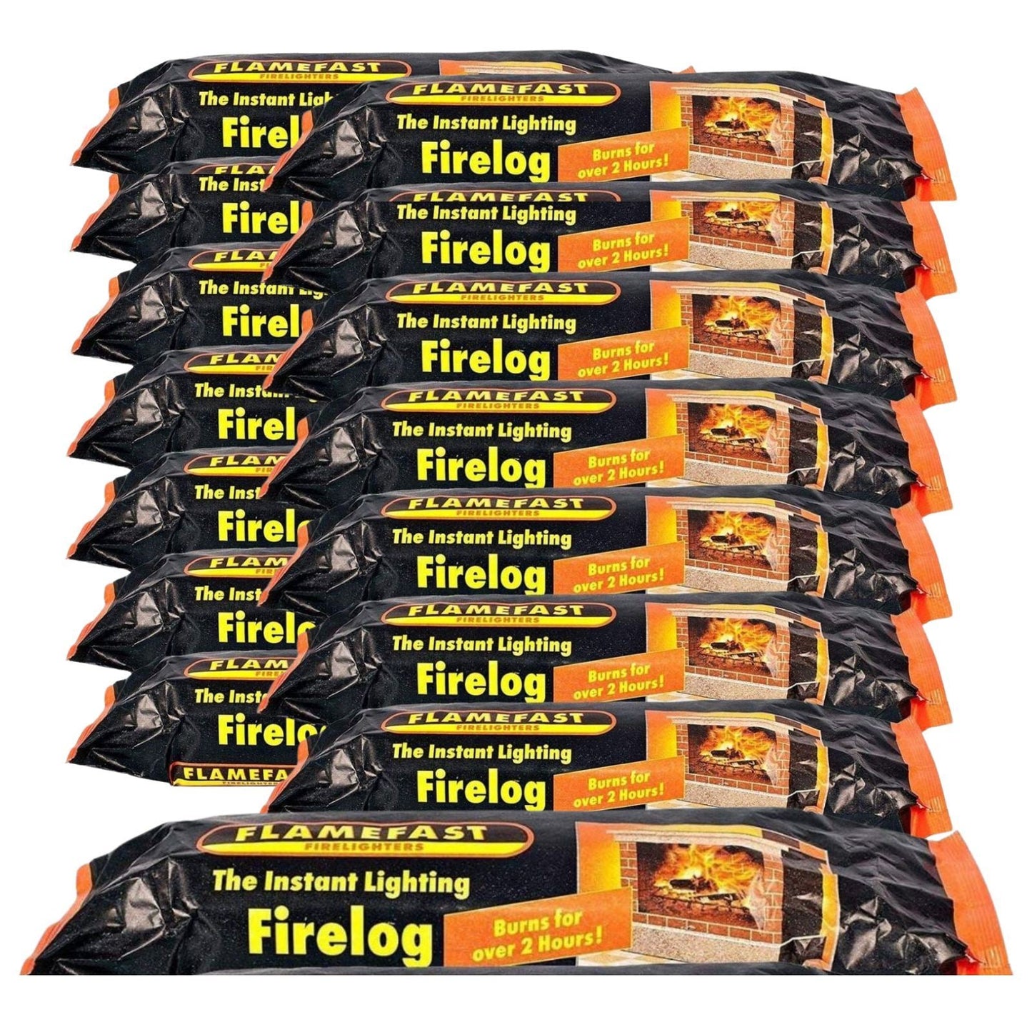 Flamefast Smokeless Instant Lighting,Open Fire, Garden Chimineas 2hrs Burn, 800g (Box of 15)