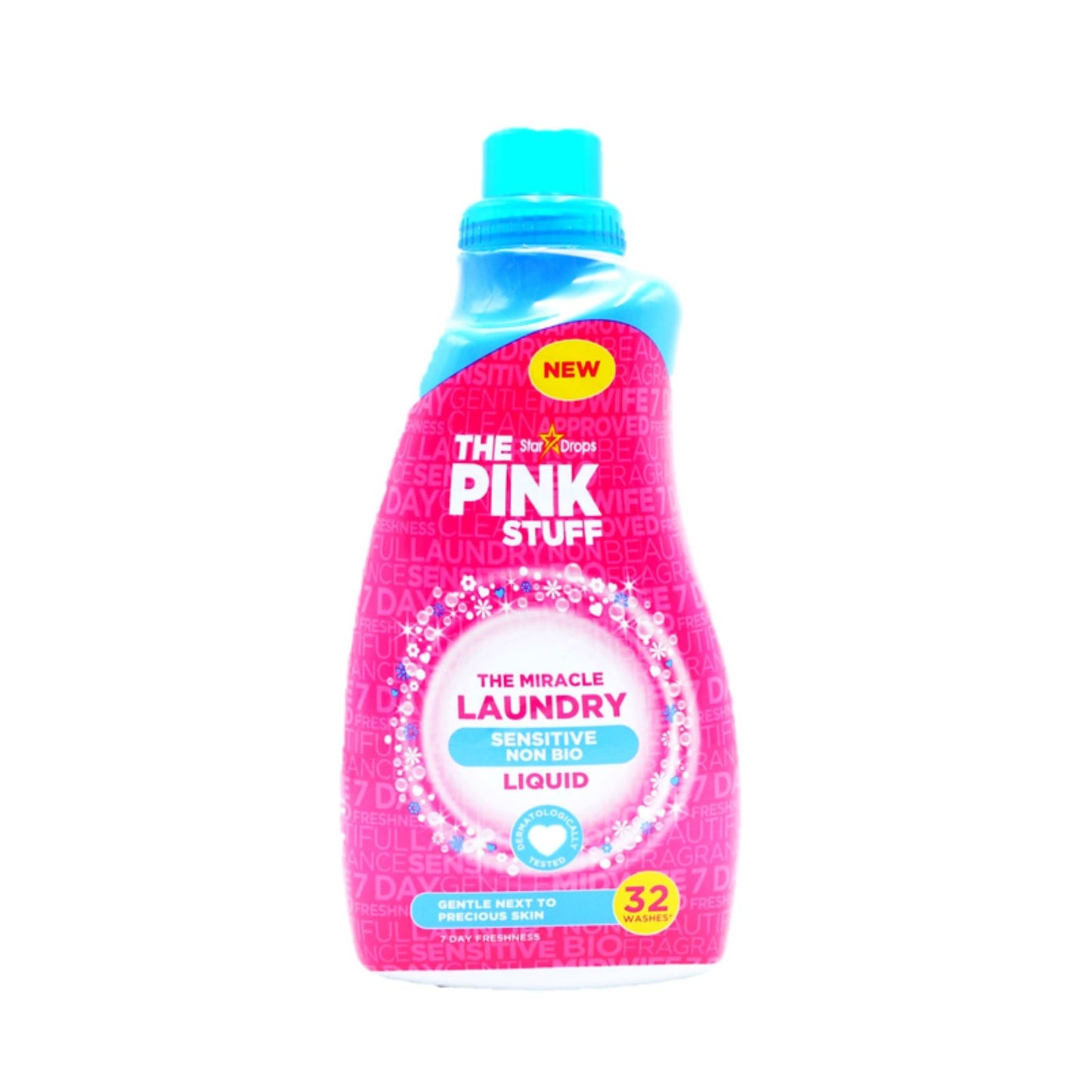 The Pink Stuff Sensitive Non Bio Miracle Laundry Liquid Detergent 960ml