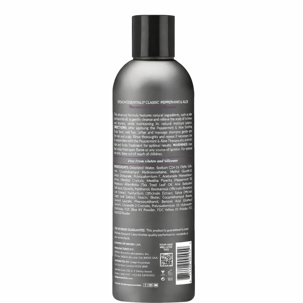 Design Essentials Peppermint & Aloe Anti-Itch Shampoo 8oz | Scalp & Dandruff Relief