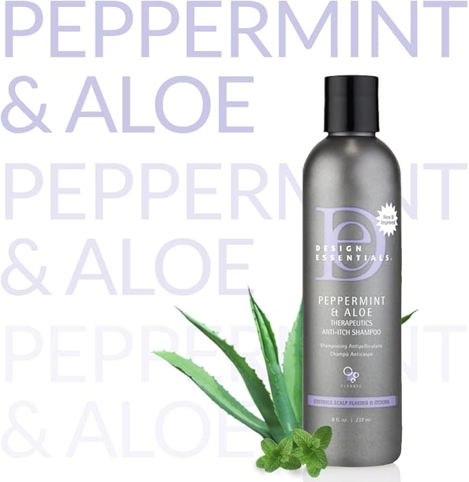 Design Essentials Peppermint & Aloe Anti-Itch Shampoo 8oz | Scalp & Dandruff Relief