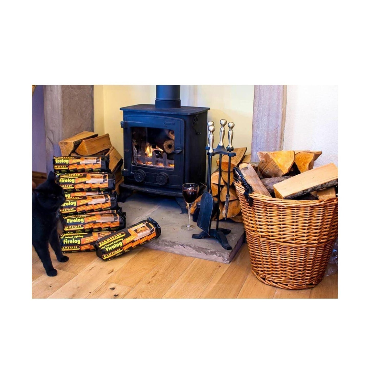 Flamefast Smokeless Instant Lighting,Open Fire, Garden Chimineas 2hrs Burn, 800g (Box of 15)
