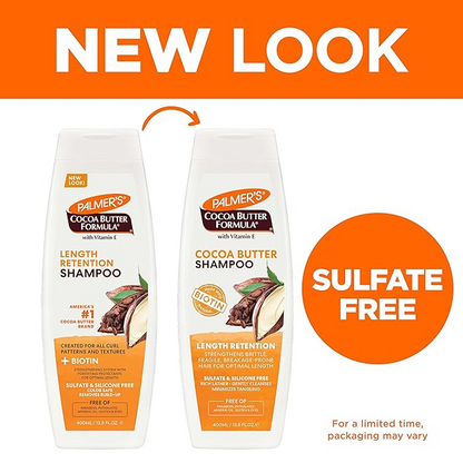 Palmer’s Cocoa Butter Shampoo Length Retention 400ml |Sulfate & Silicone Free