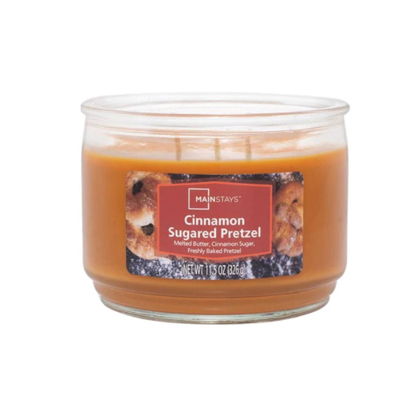 Mainstays Cinnamon Sugared Pretzel Scented Candle 11.5oz