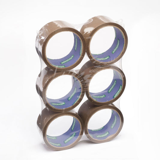 6x Packing Tape, Brown Tape