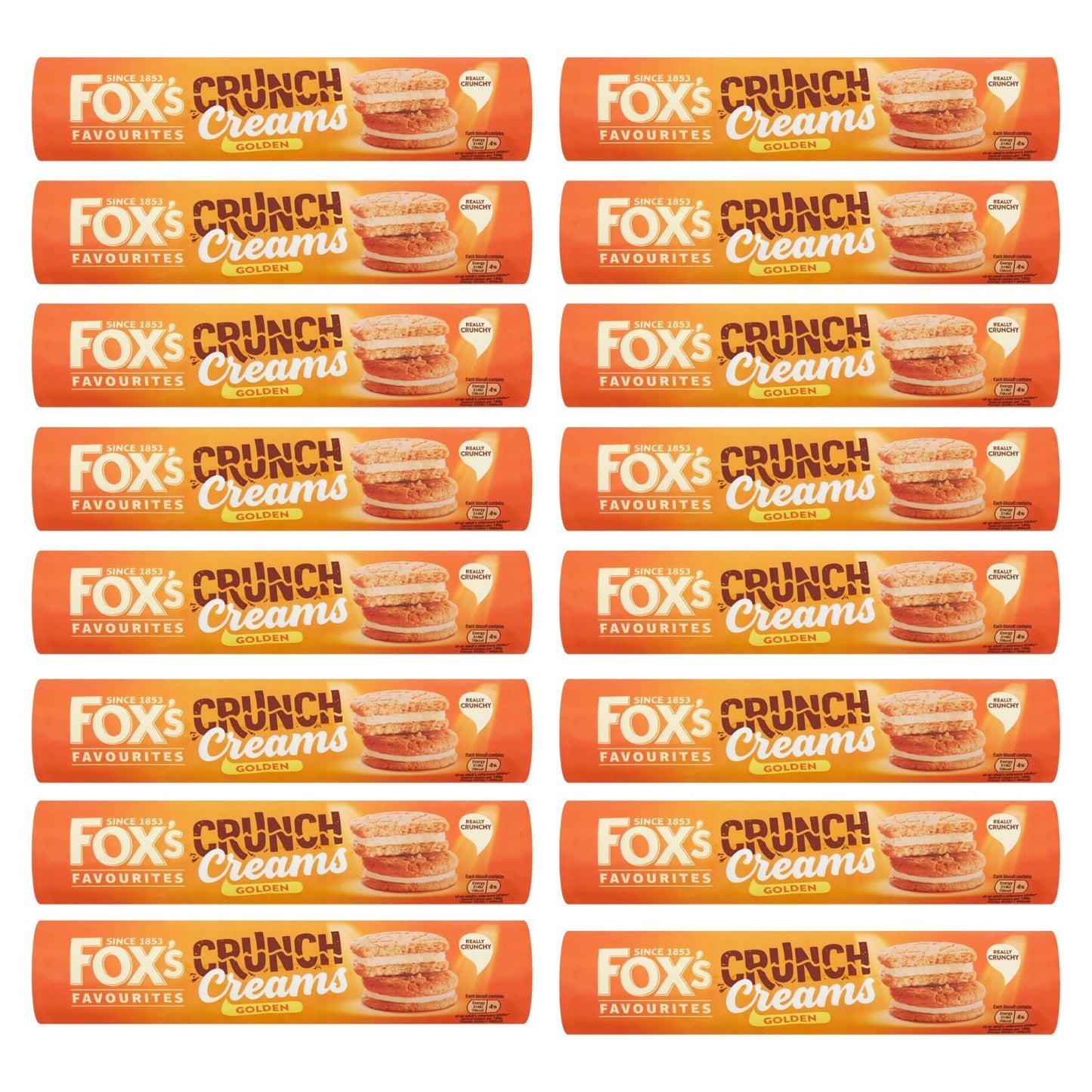 Fox's Golden Crunch Creams Biscuits 200g (Box of 16)