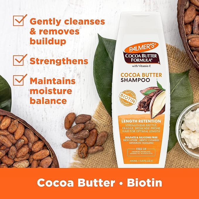 Palmer’s Cocoa Butter Shampoo Length Retention 400ml |Sulfate & Silicone Free