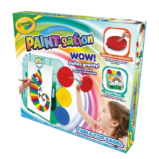 Crayola Paint-sation: Table Top Easel | No-Spill Painting Kit | Ideal for Kids Aged 3+