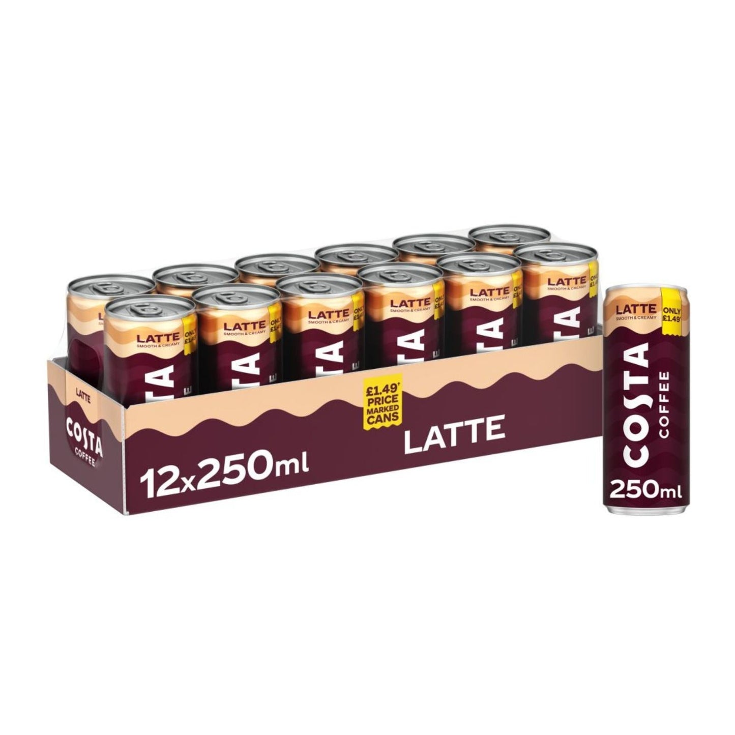 Costa Coffee Latte 250ml (Box of 12)