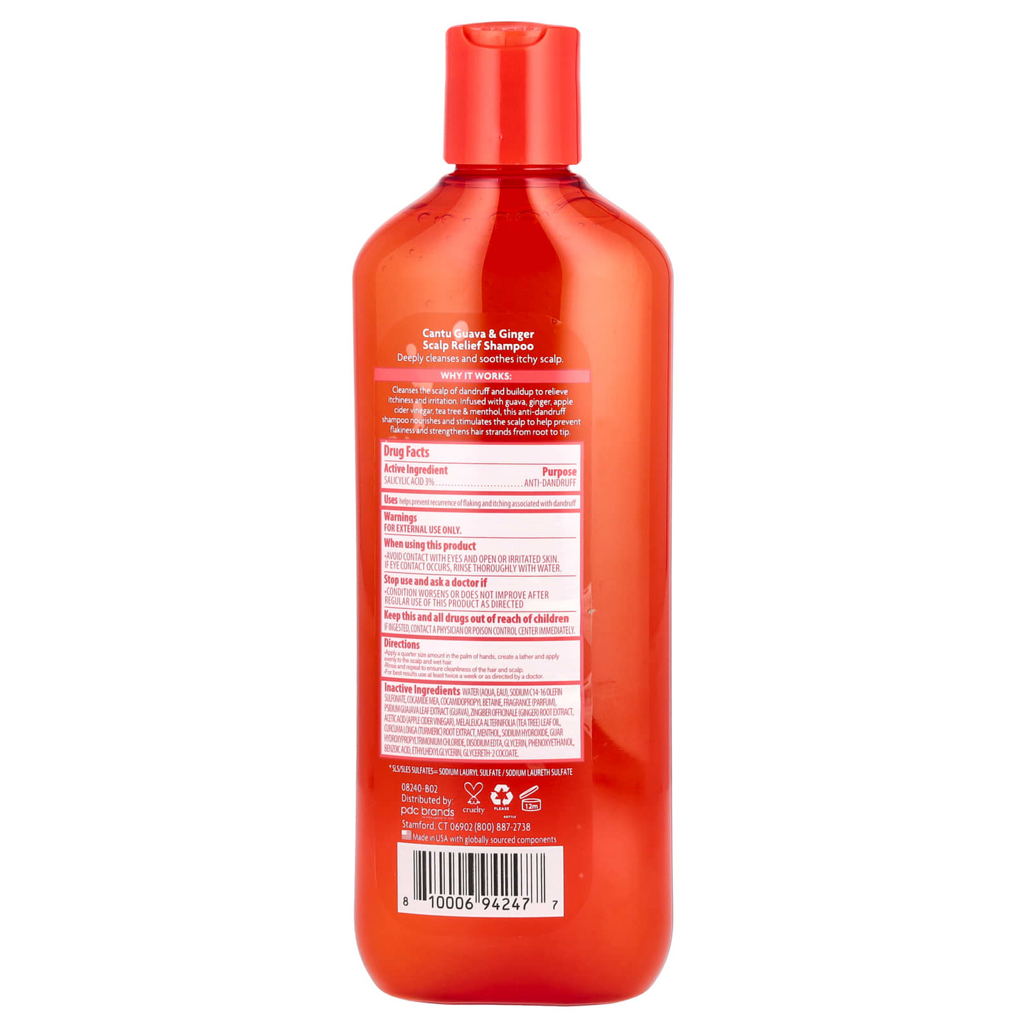 Cantu Guava Scalp Relief Shampoo 13.5oz | Anti-Dandruff & Itch Control