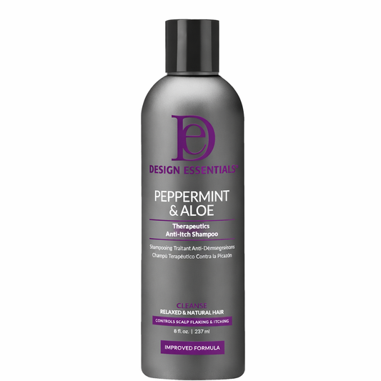 Design Essentials Peppermint & Aloe Anti-Itch Shampoo 8oz | Scalp & Dandruff Relief