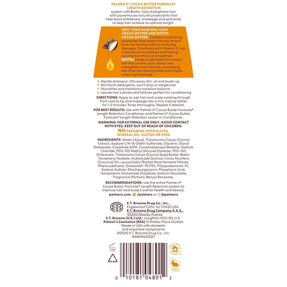 Palmer’s Cocoa Butter Shampoo Length Retention 400ml |Sulfate & Silicone Free
