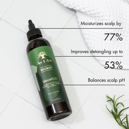AS I AM Rosemary Shampoo 237ml | Strengthens, Moisturizes & Balances Scalp