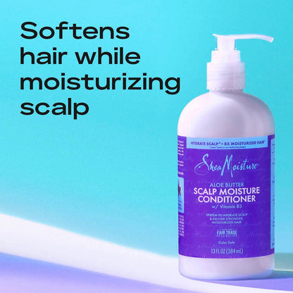 Shea Moisture Aloe Butter Scalp Moisture Conditioner 13 fl oz | Hydrate & Strengthen Hair