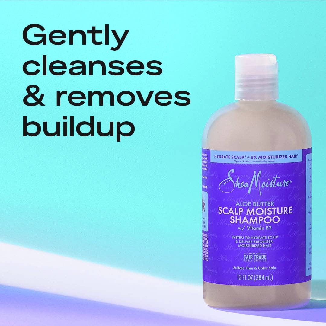 Shea Moisture Aloe Butter Scalp Moisture Shampoo 13 fl oz | Hydrate & Strengthen Hair