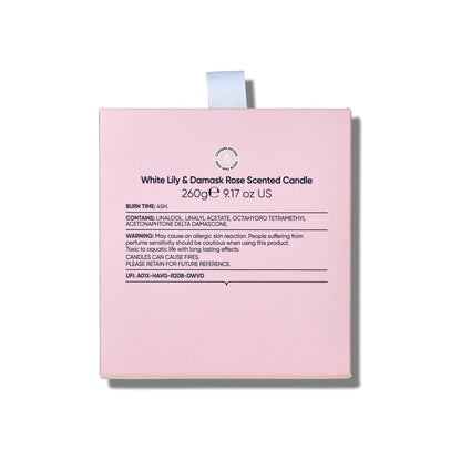 Sanctuary Spa Lily and Rose Scented Candle Natural Shea Wax 260g