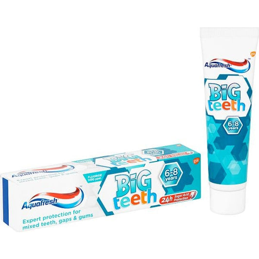 Aquafresh Big Teeth Toothpaste (50ml) | Ages 68 Years