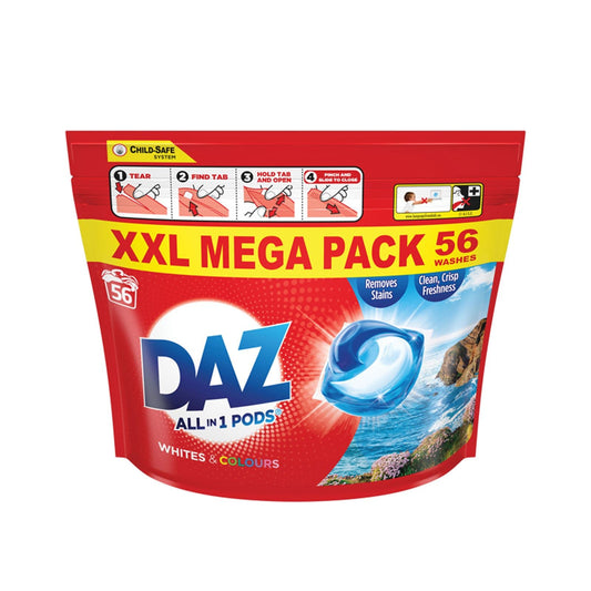 DAZ All-in-1 PODs Washing Liquid Capsules, 56Washes