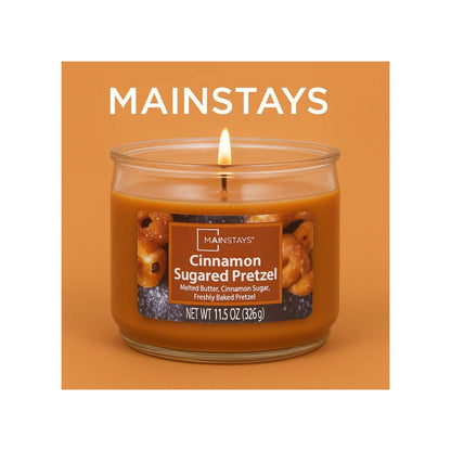 Mainstays Cinnamon Sugared Pretzel Scented Candle 11.5oz