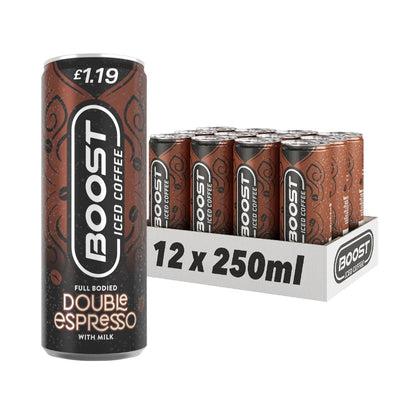 Boost Iced Coffee Double Espresso 250 ml (Box of 12)