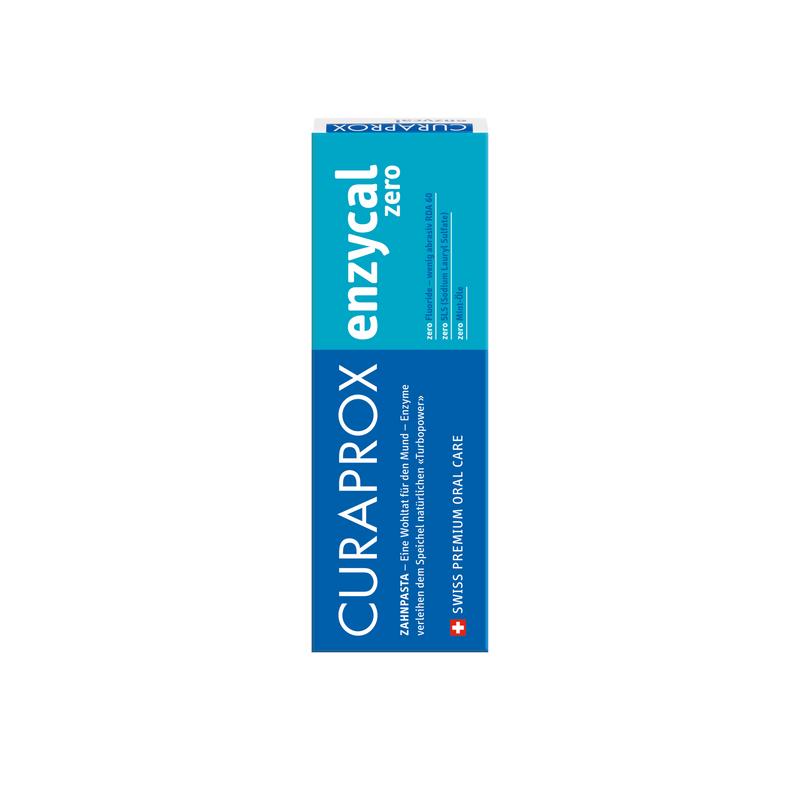 Curaprox Enzycal Toothpaste Zero 75 ml | Fluoride, SLS Free Toothpaste