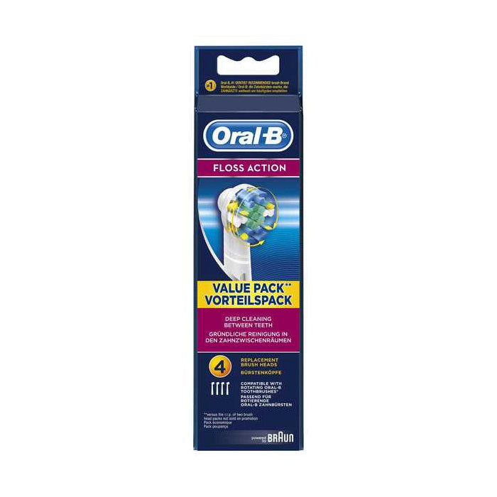 Oral-B Toothbrush Replacement Heads Floss Action 4Pk