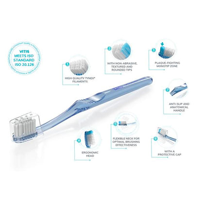 VITIS Orthodontic Travel Kit - Toothbrush, Mouthwash, Wax