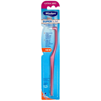 Wisdom Interspace Toothbrush | Single Tuft Brush | Super Slim | For crowns, bridges and orthodontic appliances